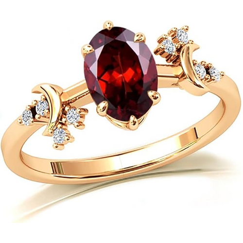 10K Gold Oval Cut Custom Engagement Ring Gemstone Promise Anniversary Rings