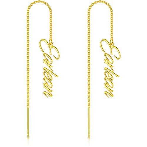 10K Gold Personalized Classic Name Drop Earrings