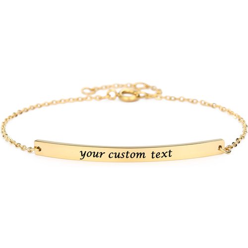 10K Gold Personalized Classic Name Identification Bracelet