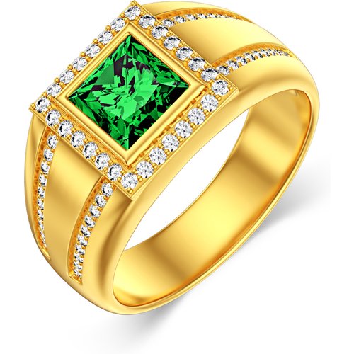10K Gold 1 to 5 CT Princess Cut Cut Lab Created Emerald Engagement Band
