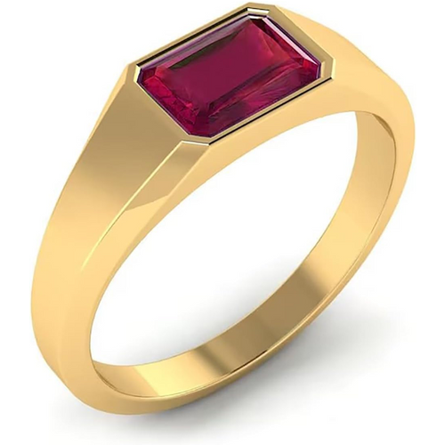 10K Gold 1 to 5 CT Emerald Cut Gemstone Custom Engagement Band for Men for Birthday Anniversary Christmas