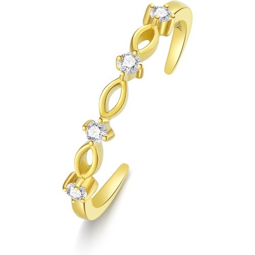 10K Gold Cubic Zirconia Toe Ring