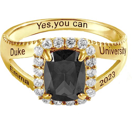 10K Gold Zircon Birthstone Birthstone Ring For Women