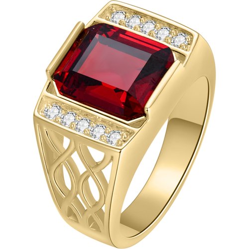 10K Gold Zircon Signet Ring