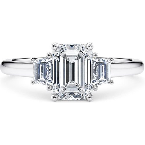 10K White Gold 2 CT.T.W. Princess Cut Moissanite Engagement Ring