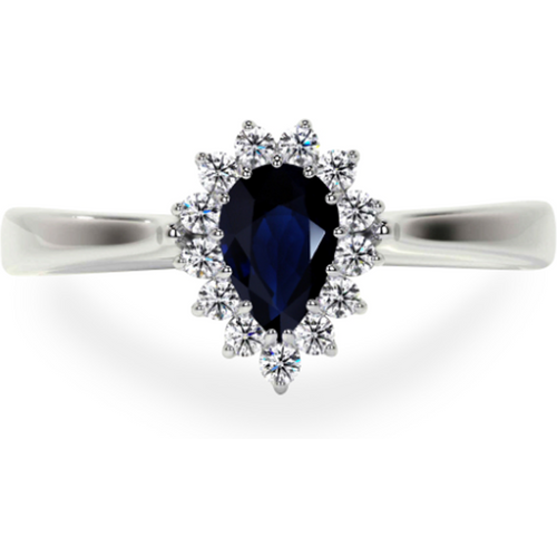10K White Gold Marquise Cut Engagement Ring Gemstone Anniversary Ring