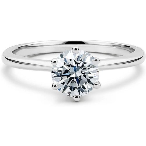 10K White Gold Moissanite Engagement Ring