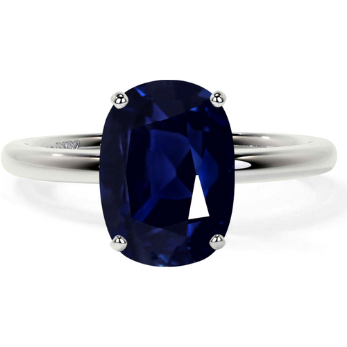10K White Gold Oval Cut Engagement Ring Gemstone Anniversary Ring