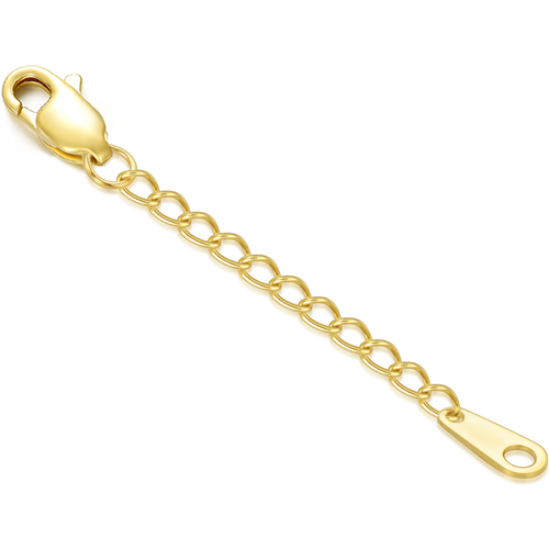 14K Curb Link Chain Jewelry Extension Chain 1Inch For Women