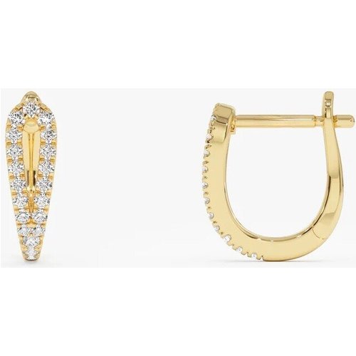 14k Double Mini Diamond Hoop Earrings
