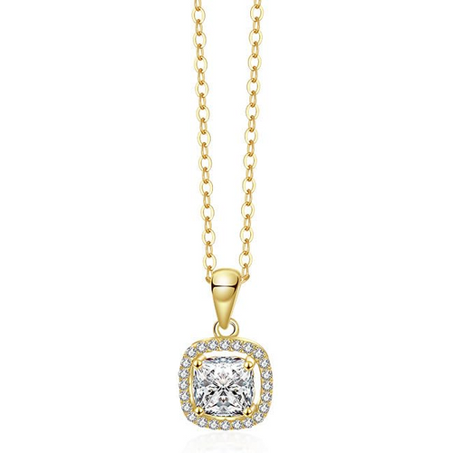14K Gold 1.25CT Lab Created Diamond Pendant Necklace