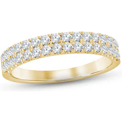 14K Gold 0.5 CT. T.W. Round Lab Created Diamond Custom Wedding Ring D Color VVS1-VS1 Clarity 3EX