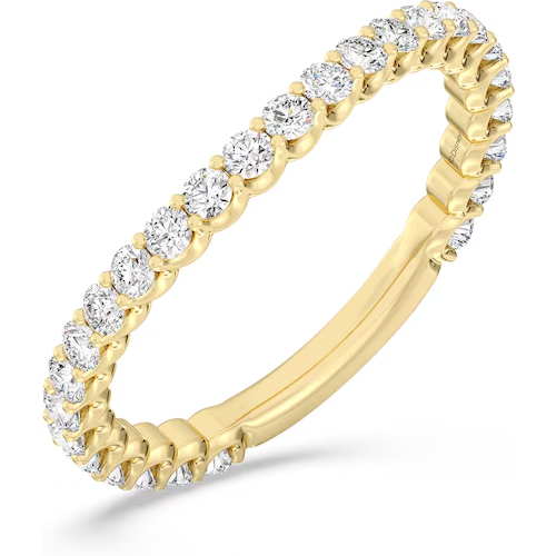 14K Gold Round Lab Created Diamond Custom Wedding Ring D Color VVS1-VS1 Clarity 3EX