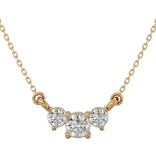 14K Gold 0.5CT Round Diamond Necklace