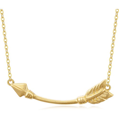 14K Gold Arrow Pendant Necklace