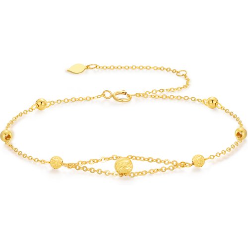 14K Gold Ball Beads Bracelet