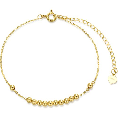 14K Gold Bead Metal Beads Bracelet for Women