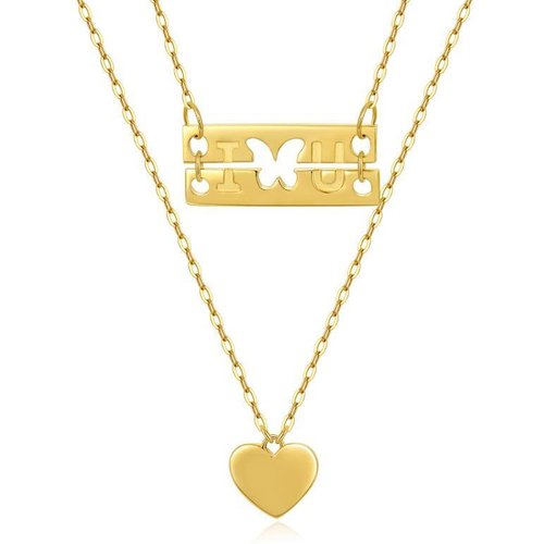 14K Gold Butterfly Layered Necklace