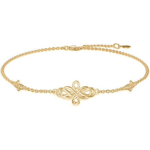 14K Gold Celtic Knot Bracelet for Women