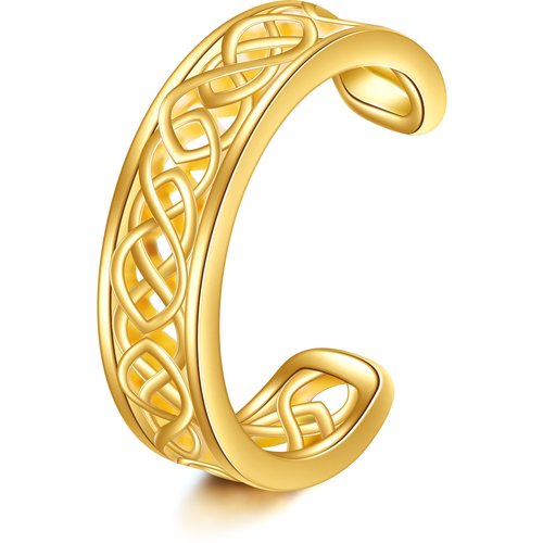 14K Gold Celtic Knot Cuff Earrings