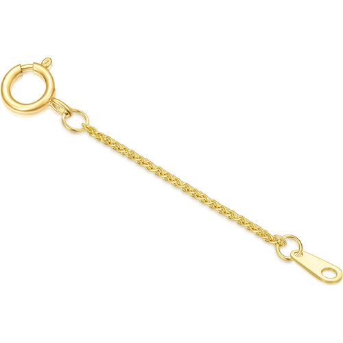 14K Gold Chopin Chain With Spring Buckle Extender Chain