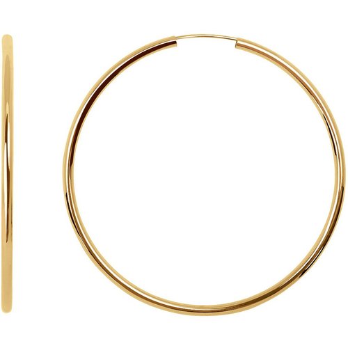 14K Gold Circular Shaped Circle Hoop Earrings