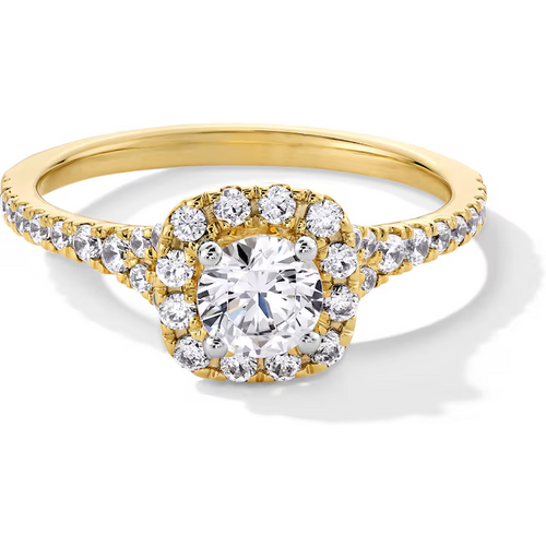 14K Gold 1 to 3.5 CT.T.W. Round Lab Created Diamond Frame Split Shank Custom Engagement Band IGI Certified