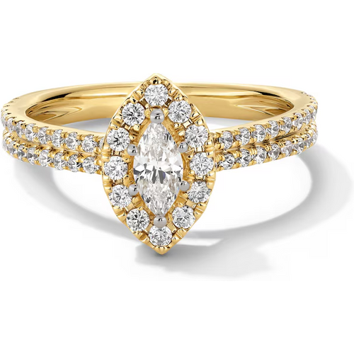 14K Gold 0.75 to 3.25 CT. T.W Marquise Shaped Lab Created Diamond Engagement Ring D VS1-VVS1 Clarity 3EX IGI Certified