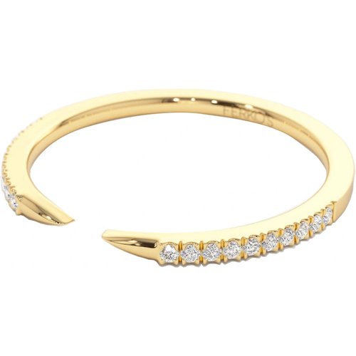 14K Gold 0.2 CT.T.W. Round Diamond Custom Open Ring