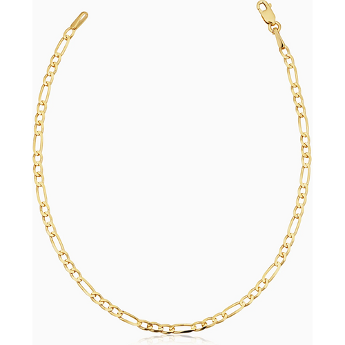 14K Gold Figaro Petite Anklet Chain 2.5mm