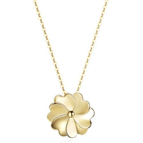 14K Gold Four-leaf Clover Pendant Necklace