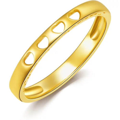 14K Gold Heart Ring with Engraved Word
