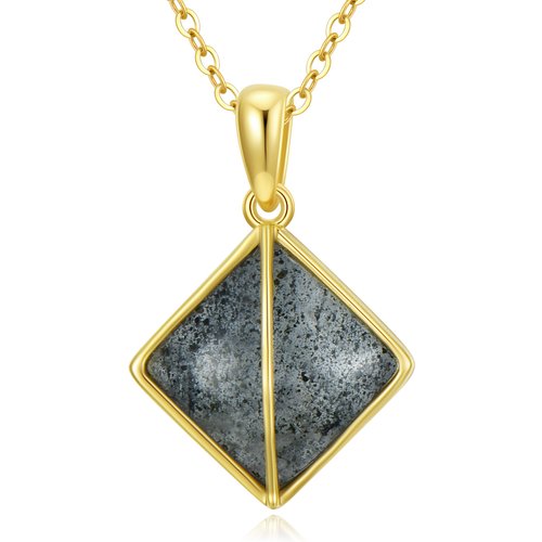 14K Gold Herkimer Diamond Pendant Necklace