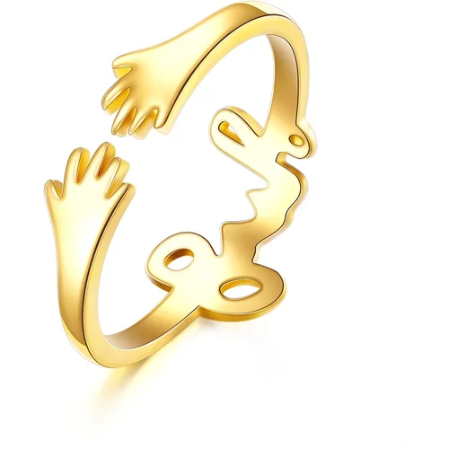 14K Gold Hug Open Ring