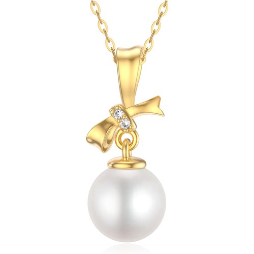 14K Gold Moissanite Pendant Necklace