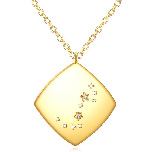 14K Gold Moissanite Scorpio Pendant Necklace