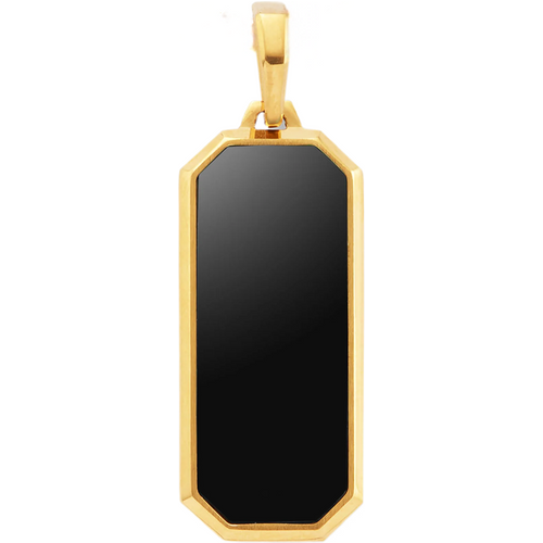 Sterling Silver with Yellow Gold Plated Onyx Beverly Pendant