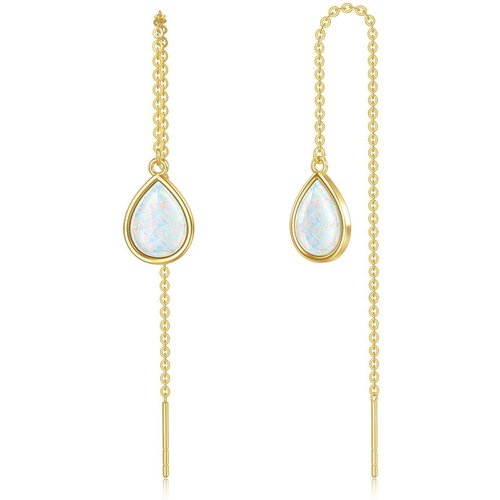 14K Gold Opal Drop Earrings For Women Best Friend