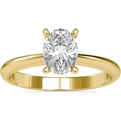 14K Gold Oval Shaped Moissanite Wedding Ring