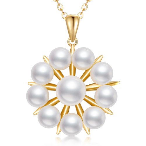 10K Gold Pearl Pendant Necklace