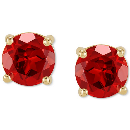 Gold Vermeil Personalized Birthstone Stud Earrings
