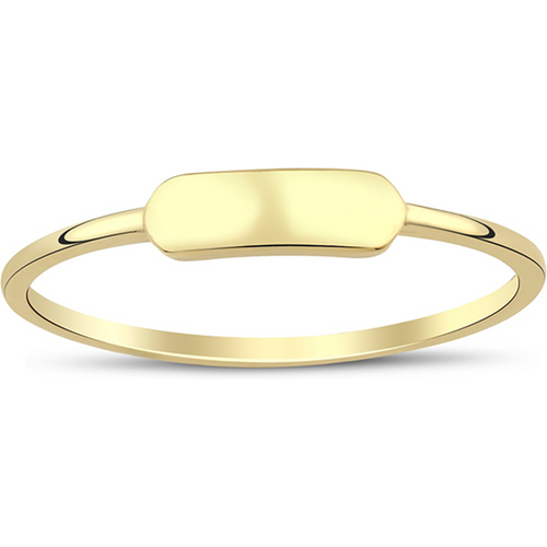 14K Gold Personalized Engraving Ring for Women