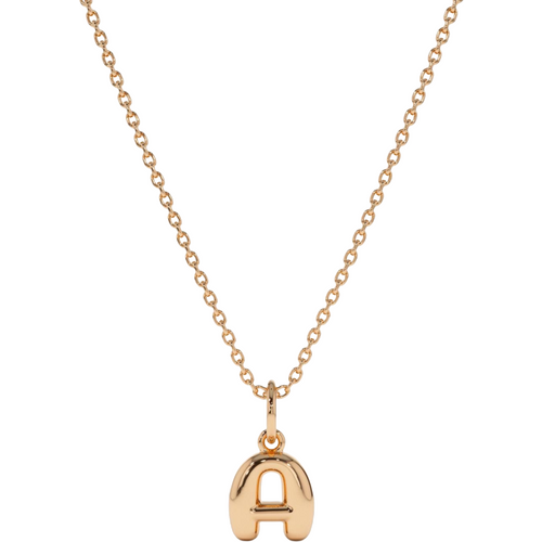 14K Gold Personalized Initial Letter Pendant Necklace For Women