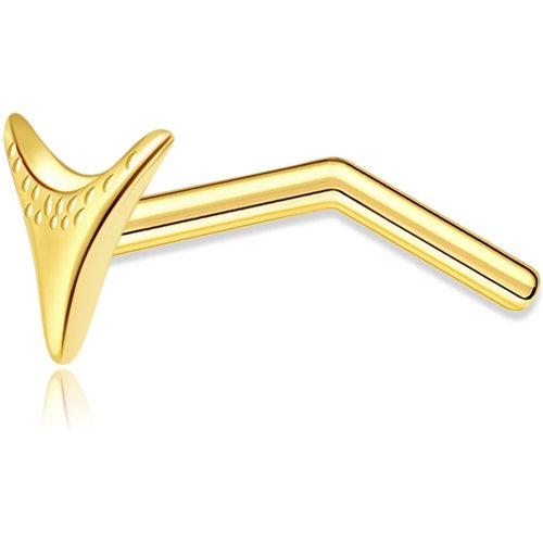 14K Gold Shark Teeth Nose Ring