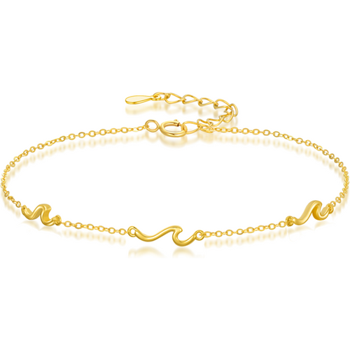 14K Gold Spray Charm Bracelet