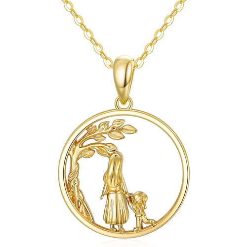 14K Gold Tree Of Life & Mother & Daughter Pendant Necklace For Women Best Friends