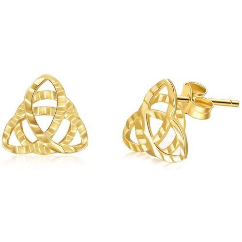 14K Gold Celtic Knot Stud Earrings