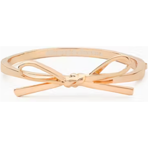 Sterling Silver with Rose Gold Plated Bow Pendant Bangle Bracelet