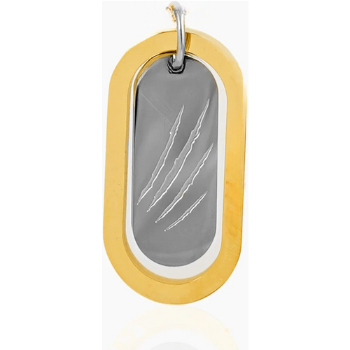 Sterling Silver Two Tone Wolf Claw Pendant Charms for Men