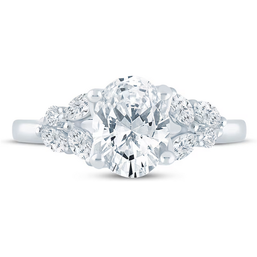 14K White Gold 1 to 3.5 CT.T.W. Marquise Cut Lab Created Diamond Engagement Ring D-VVS1 IGI Certified